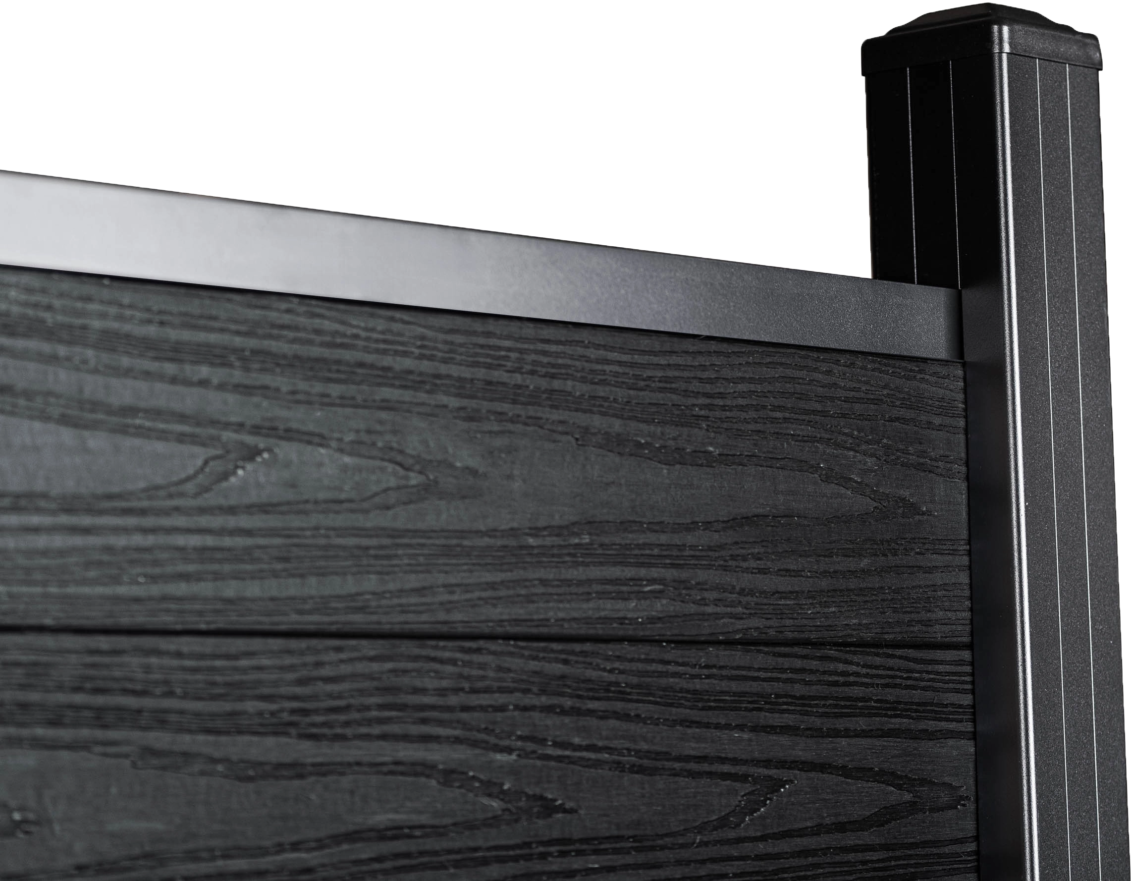 Premium Composiet schutting Houtnerf Nordic Black